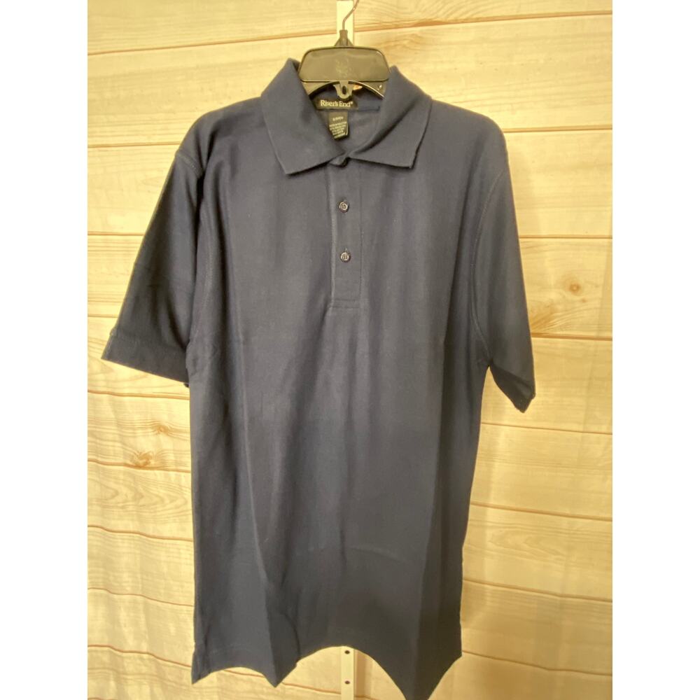 NWT Rivers End Men's Size Small Blue Short Sleeve Polo Shirt Workwear